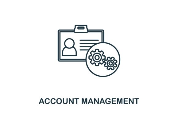Account Management Icon for Web and Editorial Design