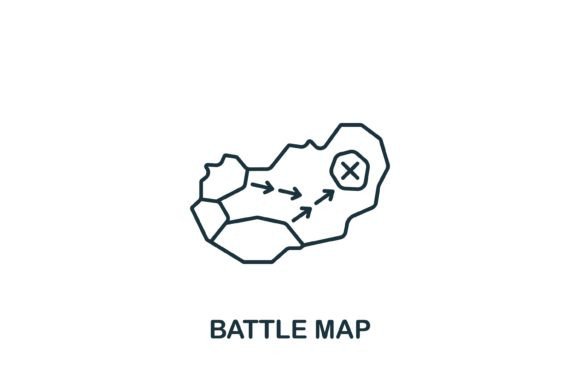 Battle Map Icon: A Graphic Design Asset for Icons and Visual Projects