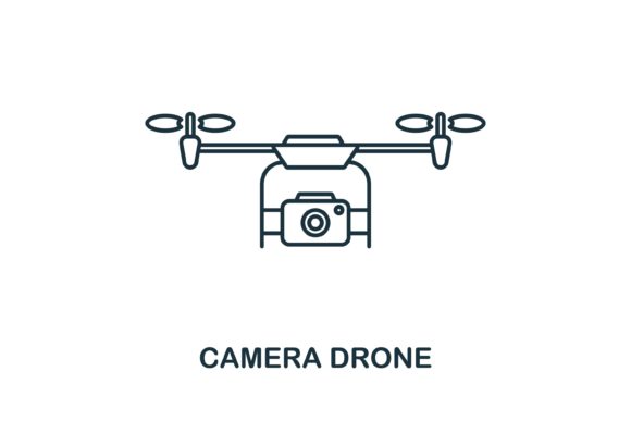 Camera Drone Icon for Crafting and Graphics