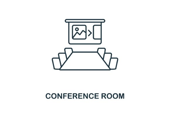 Conference Room Icon for Crafting and Graphics