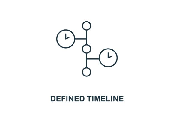 Defined Timeline Icon for Modern Web and Editorial Design