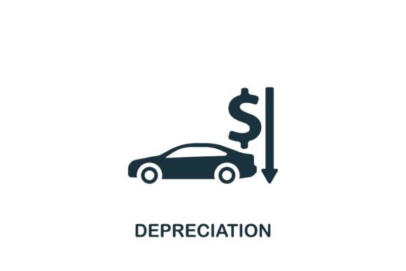 Depreciation Icon for Modern Graphics and Icons