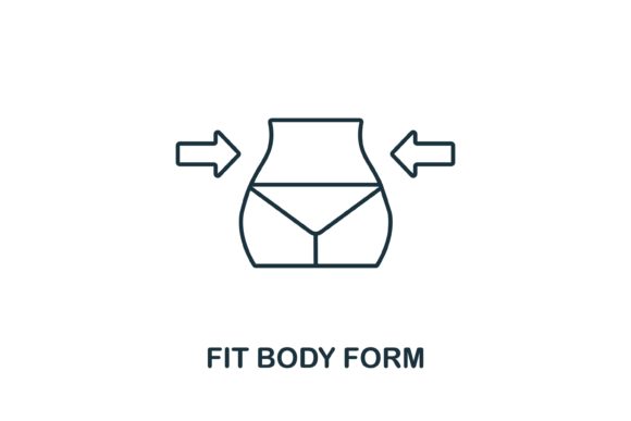 Fit Body Form Icon for Modern Branding and Marketing Graphics