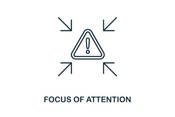 Focus of Attention Icon for Graphics and Icons