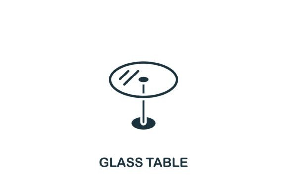 Glass Table Icon for Digital Product Creators