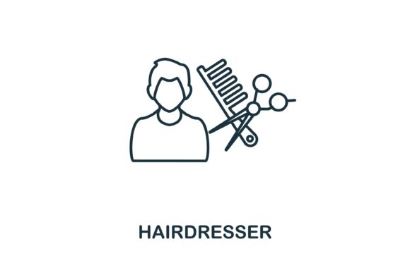 Hairdresser Icon for Graphics and Icons