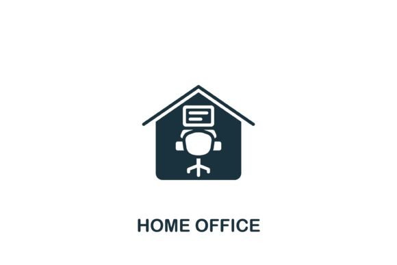 Home Office Icon: A Modern Graphic Asset for Bloggers and Publishers