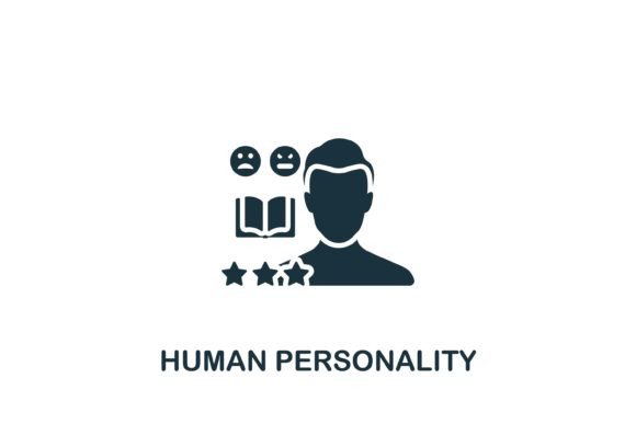 Human Personality Icon for Modern Graphic Design
