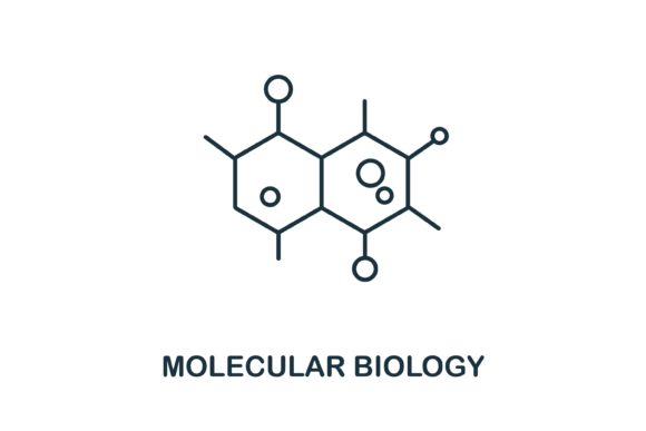 Molecular Biology Icon for Modern Graphics and Icons