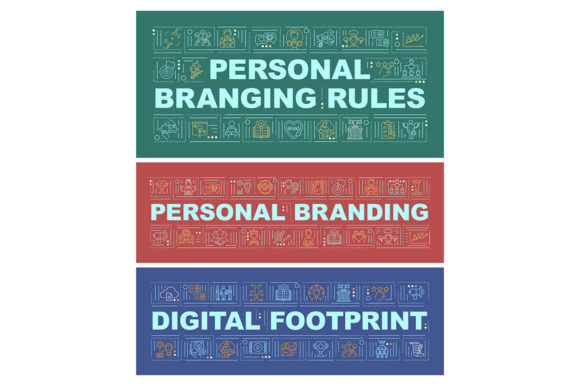 Personal Branding Word Concepts Banner Review