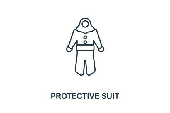 Protective Suit Icon: A Modern Graphic for Editorial and Web Design