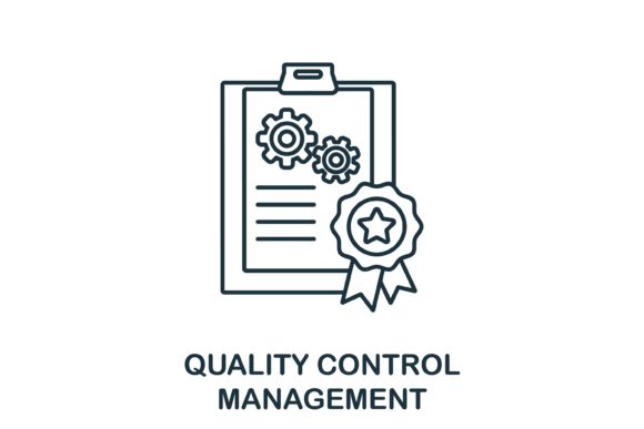 Quality Control Management Icon for Web and Editorial Design