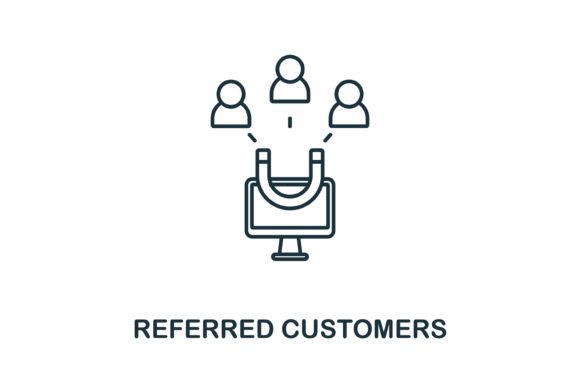 Referred Customers Icon for Local Business Branding