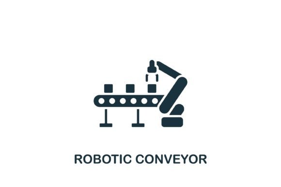 Robotic Conveyor Icon for Crafting and Graphics