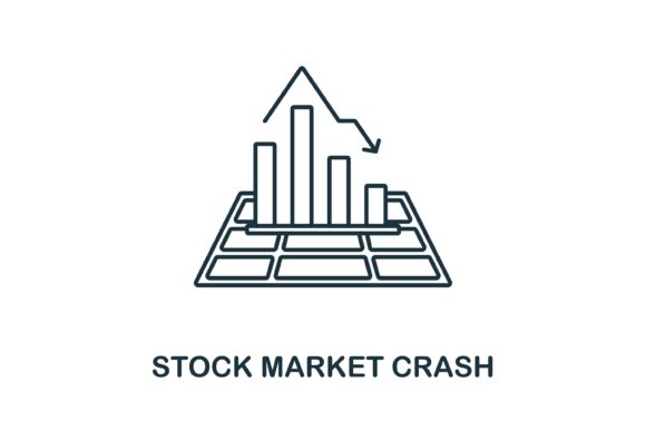 Stock Market Crash Icon for Graphic Design Projects