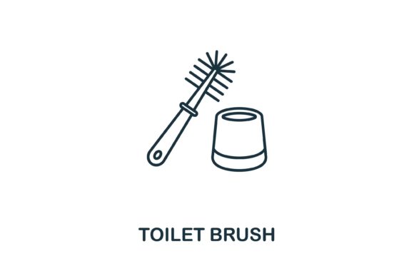 Toilet Brush Icon for Graphics and Icons