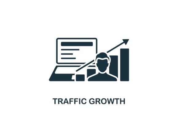 Traffic Growth Icon for Graphics and Icons