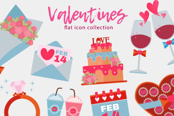 Valentines Icon Set for Crafting and Graphic Design